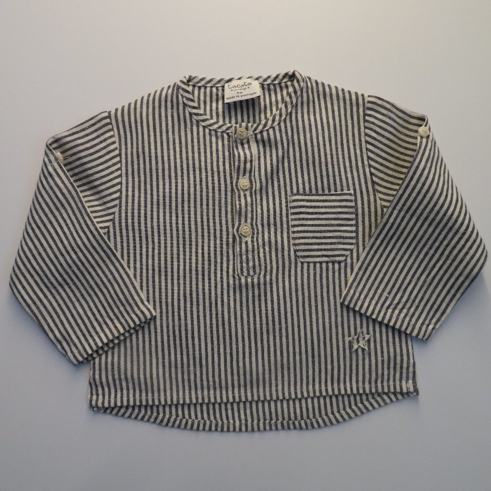 Tocoto vintage  navy and cream striped bloomer set